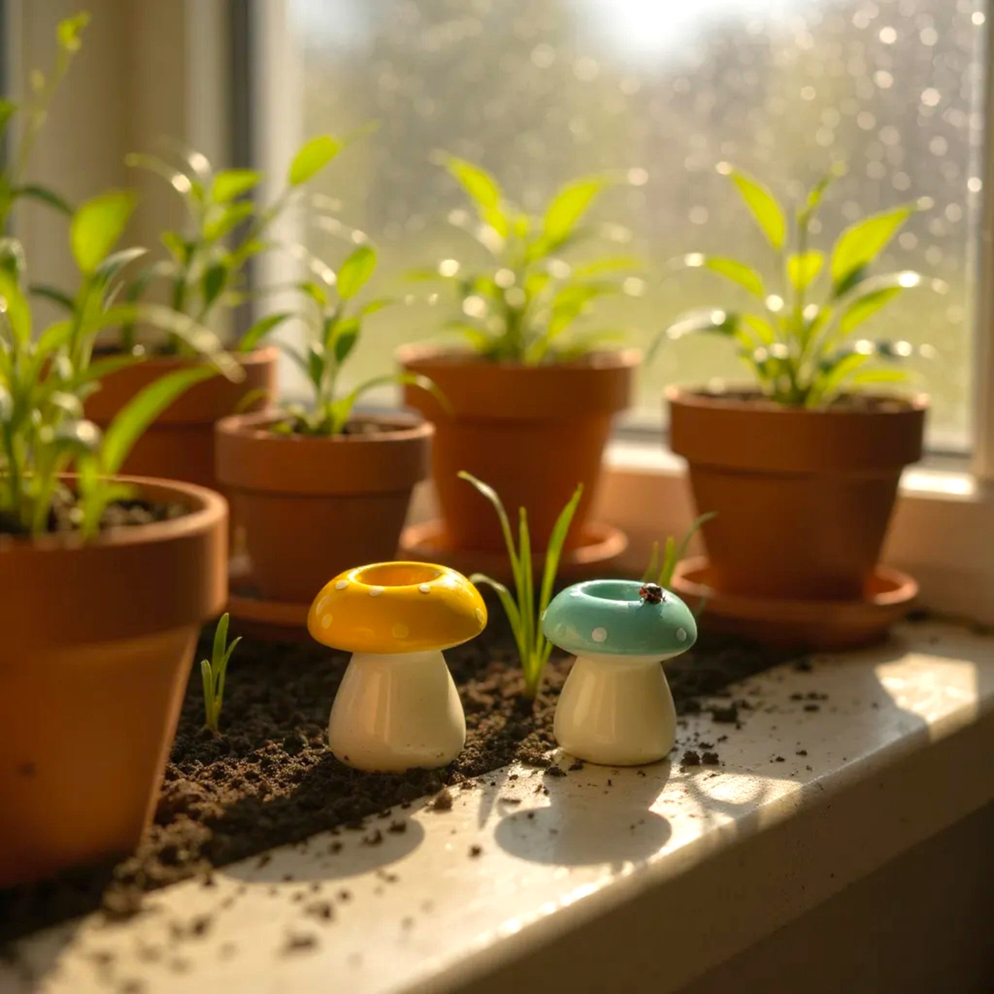 Twilight Toadstool Candle Stand (Set of 2)